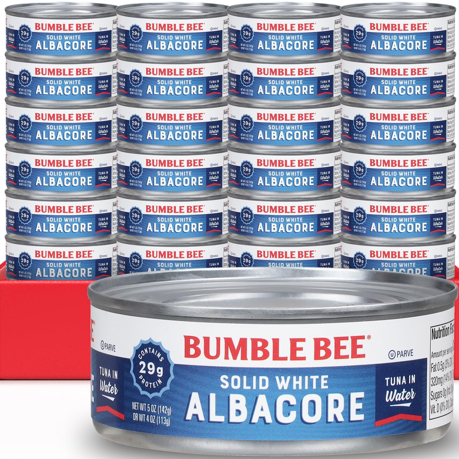 Bumble Bee Solid White Albacore Tuna in Water, 5 oz Can (Pack of 24) $24.87 at Amazon