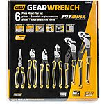 GEARWRENCH 6 Pc. Pitbull Dual Material Mixed Plier Set - 82204C $58.65