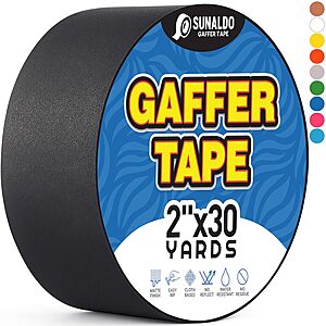 SUNALDO 2" x 30 Yards Heavy Duty Gaffers Tape (various) $5 w/ S&S