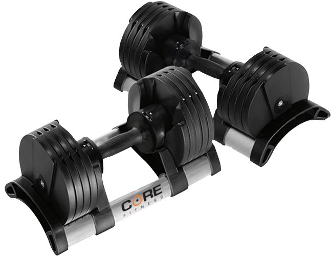 Core Fitness 5 - 50 lb Adjustable Dumbbells - Pair $224.99