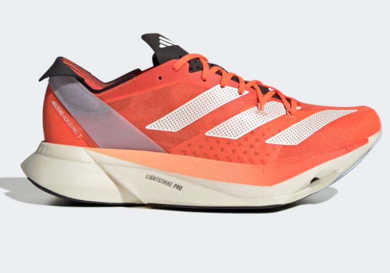 Adidas Adizero Adios Pro 3 Running Shoes in Solar Red (Men's or Women's)  $105 after Gift Cards
