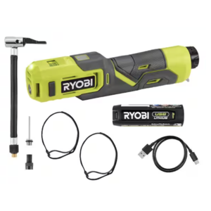 Ryobi power inflator 2025 kit