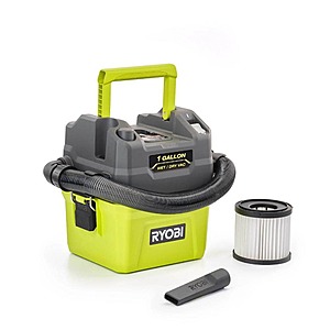 RYOBI ONE+ 18V Cordless 1 Gal. Wet/Dry Vacuum (Tool Only)  $49.97
