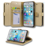 Abacus24-7 iPhone 6 Plus 6S Plus Case, Wallet with Flip Cover, Credit Card Holders &amp; Stand, Gold Walmart $3.99