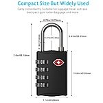 Puroma 2 Pack TSA Approved Locks 4 Digit Combination Padlock for Luggage Travel Suitcase Backpack Gym Locker Baggage ( Black &amp; Silver) $9.99 AC @ Amazon
