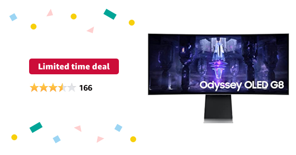 SAMSUNG 34" Odyssey G85SB Series QD-OLED Ultra WQHD Curved Gaming Monitor - $899.99