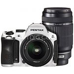 Pentax K-30 16.3 MP Digital SLR Camera w/ 18-55mm &amp; 50-200mm AL Lenses Kit - White $585 + free shipping