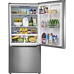 Insignia™ - 18.6 Cu. Ft. Bottom Freezer Refrigerator with ENERGY STAR Certification - Stainless Steel $599.99