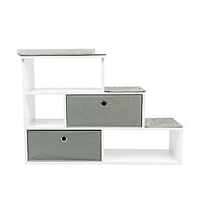 PetFusion Pet Step Window Perch Bookshelf w/ Storage Baskets 28” Tall Dog cat $99