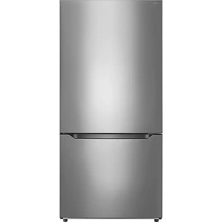 Insignia - 18.6 Cu. Ft. Bottom Freezer Refrigerator with ENERGY STAR Certification - Stainless Steel $599.99