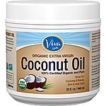 Viva Labs Organic Extra Virgin Coconut Oil, 32 Ounce - $14.89 (or lower)