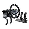 MOZA R5 All-in-One PC Gaming Racing Simulator: 5.5Nm Direct Drive Wheel Base, 11-inch Racing Wheel, Anti-Slip Pedals and a Desk Clamp, Cloud-based App Control $399.99