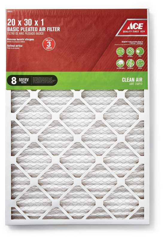 Ace Basic Pleated Furnace Air Filter B&M Only YMMV , 3 for $10