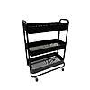 Mainstays Wide 3-Tier Metal Rolling Utility Cart (Black) $10 + Free S&amp;amp;H w/ Walmart+ or on $35+ (ymmv?)