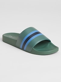 Gap Factory Men's Stripe Slide Sandals (district green) $6.24 + free shipping