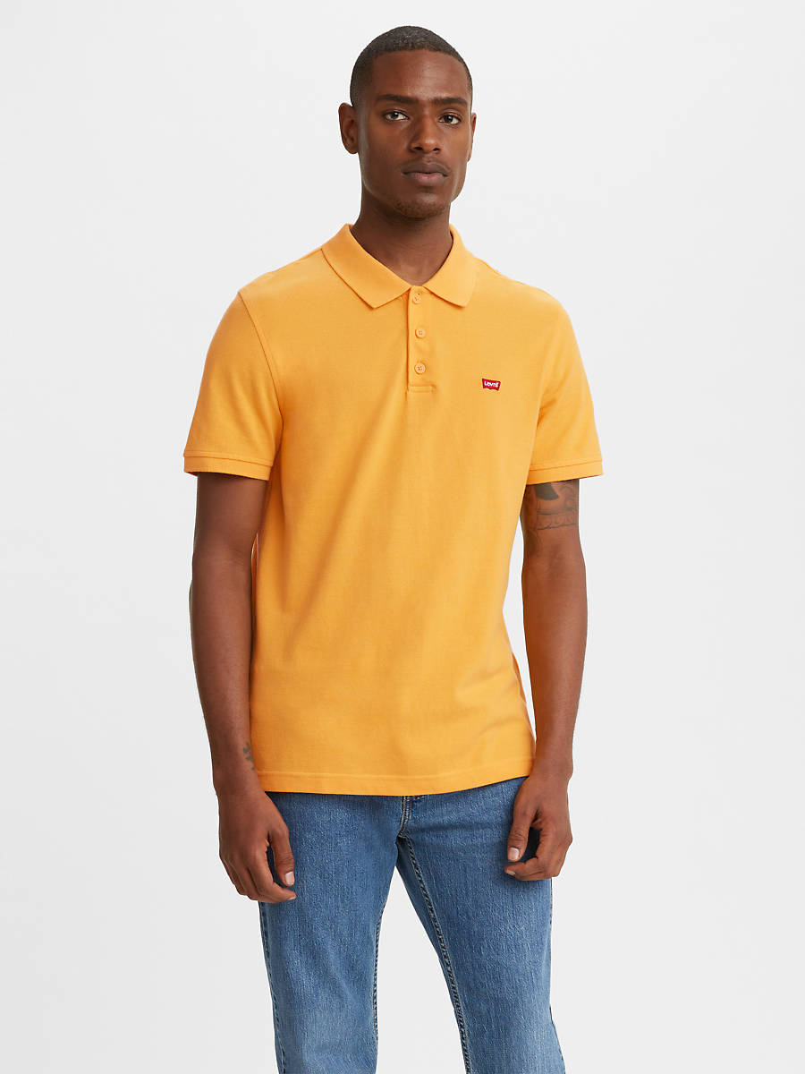 Levi's Extra 50% Sale: Men's Graphic Crewneck Sweatshirt $12.49, Men's Housemark Polo Shirt (kumquat orange) $12.49, More + Free Shipping