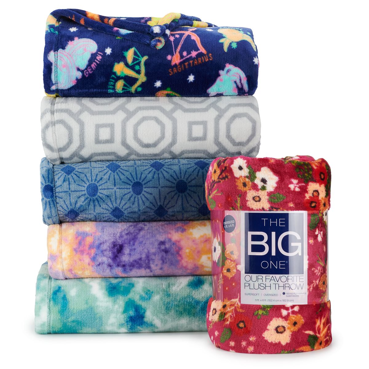 The Big One Oversized Supersoft Plush Throw (various prints or licensed characters) $8.50, 2-Pack Pillows $8.50 + free store pickup at Kohls