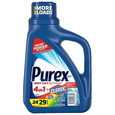 Purex Laundry Detergent: 50-Oz Mountain Breeze, 43.5-Oz Purex + Oxi, 43.5-Oz Purex Plus Clorox 2, More 5 for $10 ($2 each) + free pickup from Walgreens
