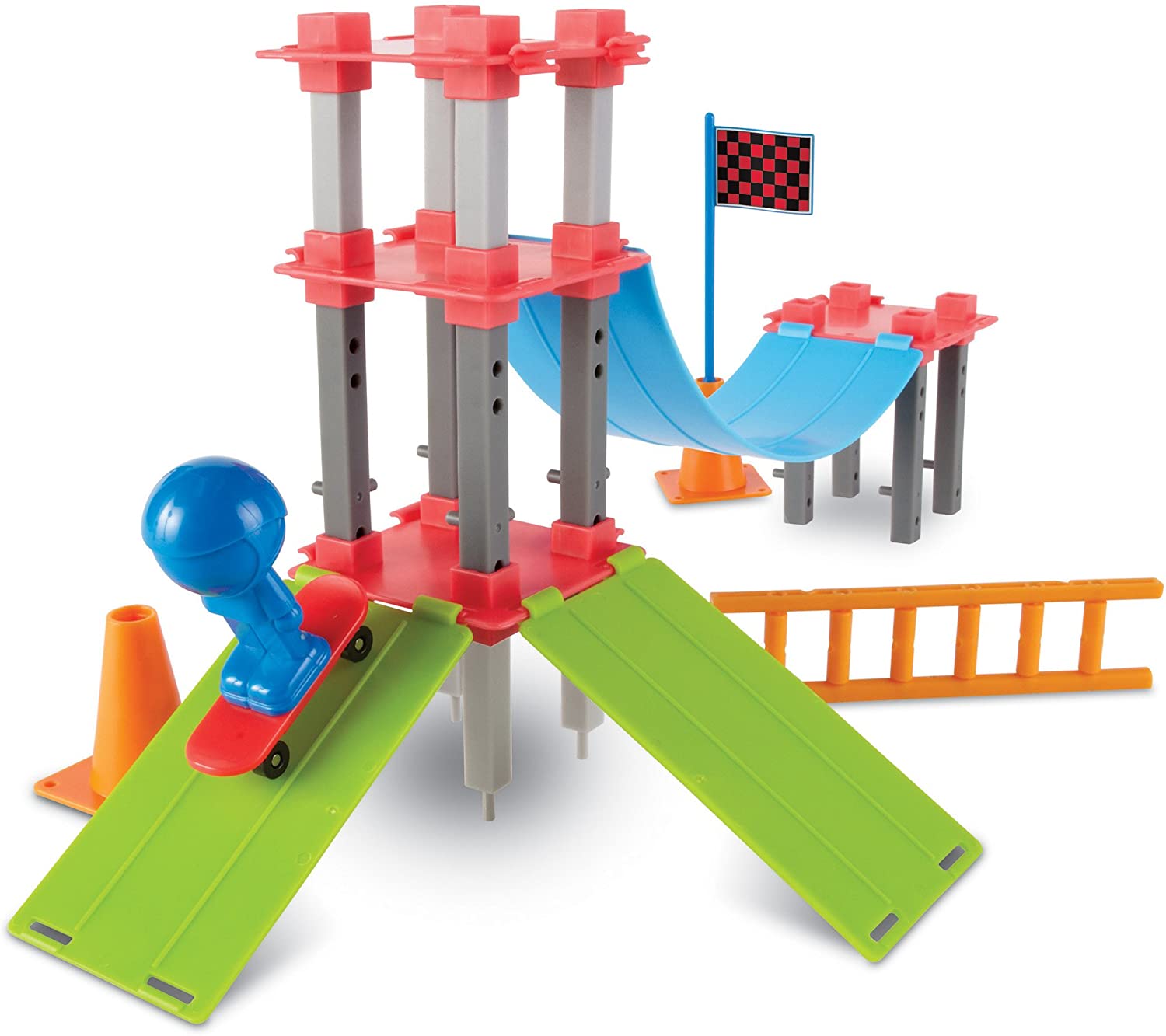 43-Pc Learning Resources Skate Park Engineering & Design Building Set $5 + free shipping w/ Prime or on orders over $25