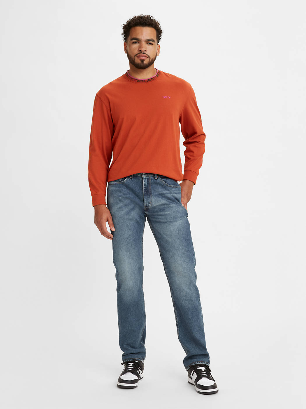 Levi's Apparel: Men's 505 Regular Fit Stretch Jeans (Goldenrod)