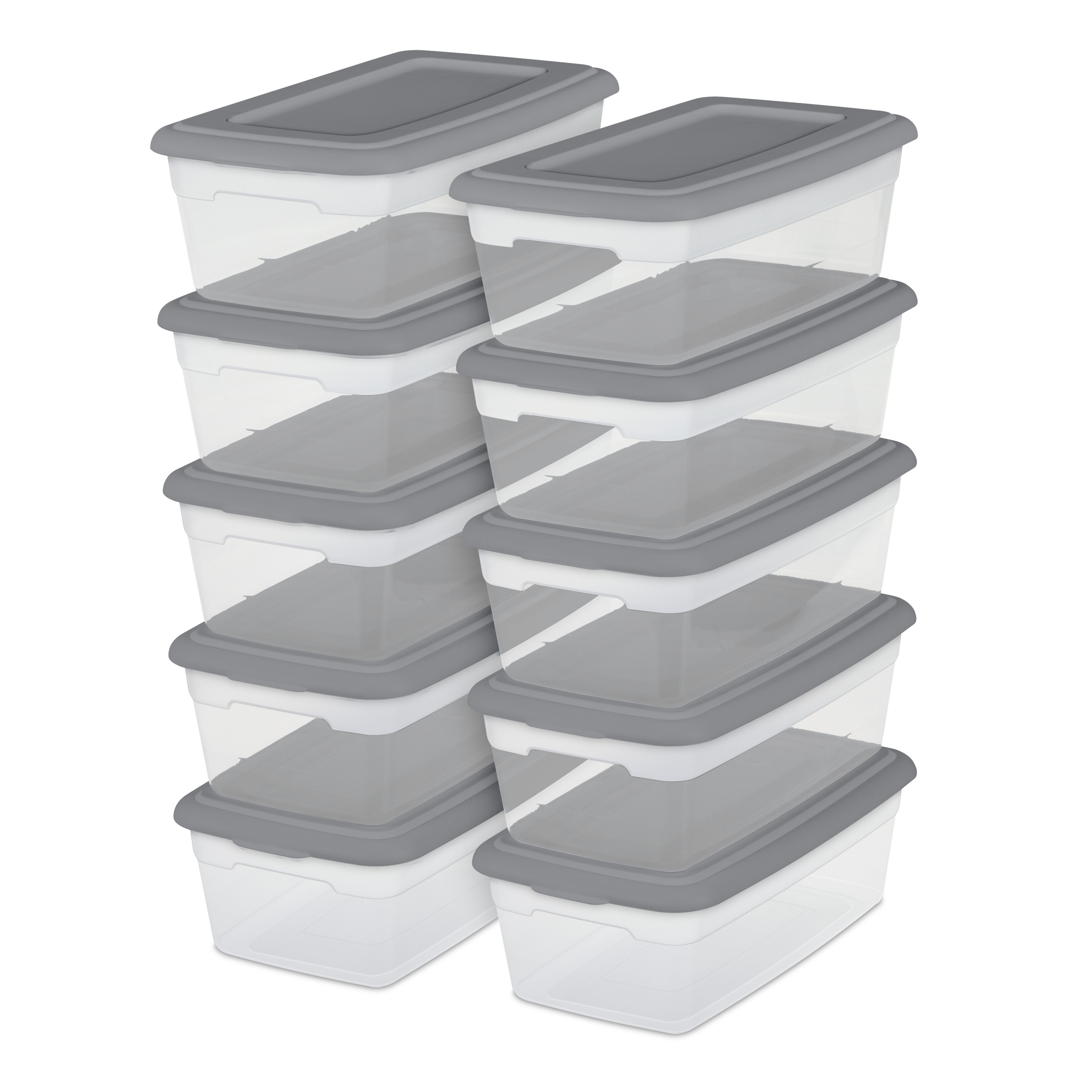 10-Pack 6-Quart Sterilite Plastic Set of Storage Boxes $11 ($1.10 each) + free store Pickup at Walmart (YMMV)