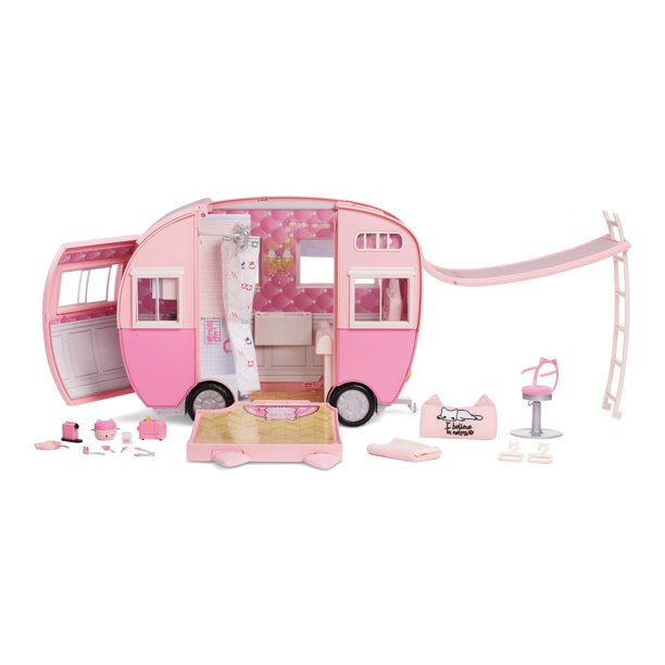 Na Na Na Surprise Kitty-Cat Camper, Opens to 3' Wide for 360 Play and 7 Play Areas $40 + free shipping