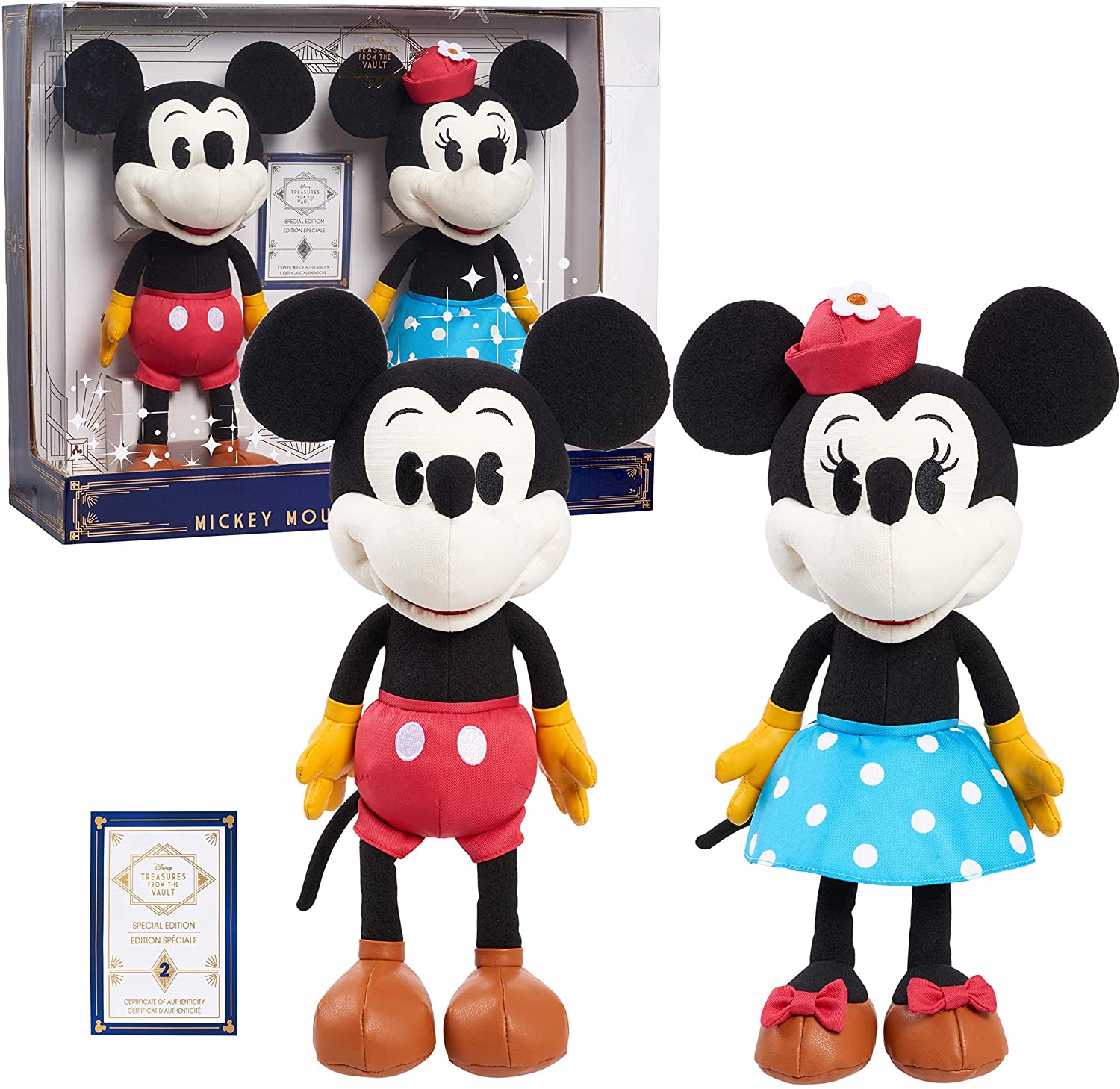 Disney Treasures From the Vault: Limited Edition 1930's 15" Mickey Mouse and Minnie Mouse Plush Pair $16.79 + free shipping w/ Prime or on $25+