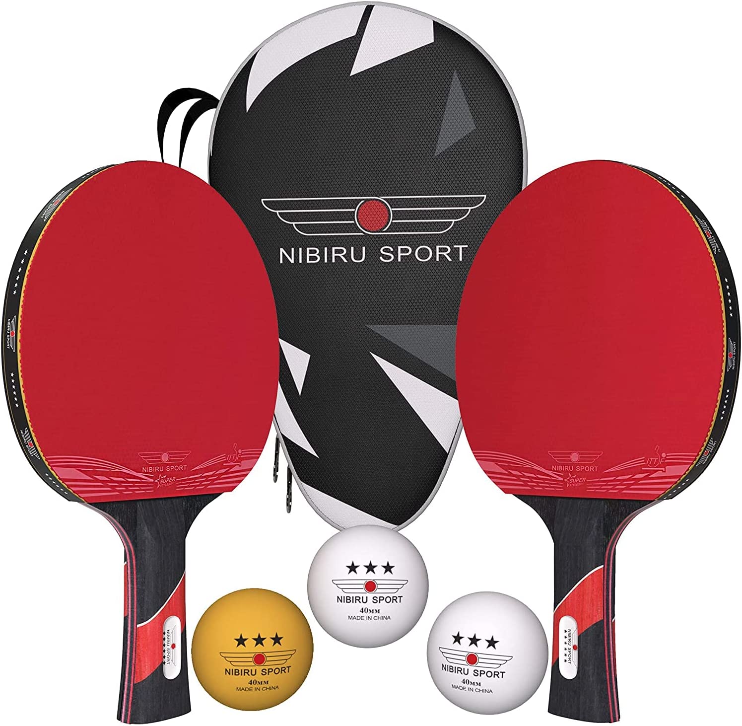 Dr Ping Pong Wooden Table Tennis Racket and 2 Ping Pong Balls 2x Sets Available 