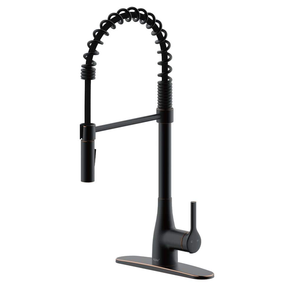 Flow Classic Series Single-Handle Pull-Down Spring Neck Sprayer Kitchen Faucet (2 finishes) $100 & More + Free Shipping