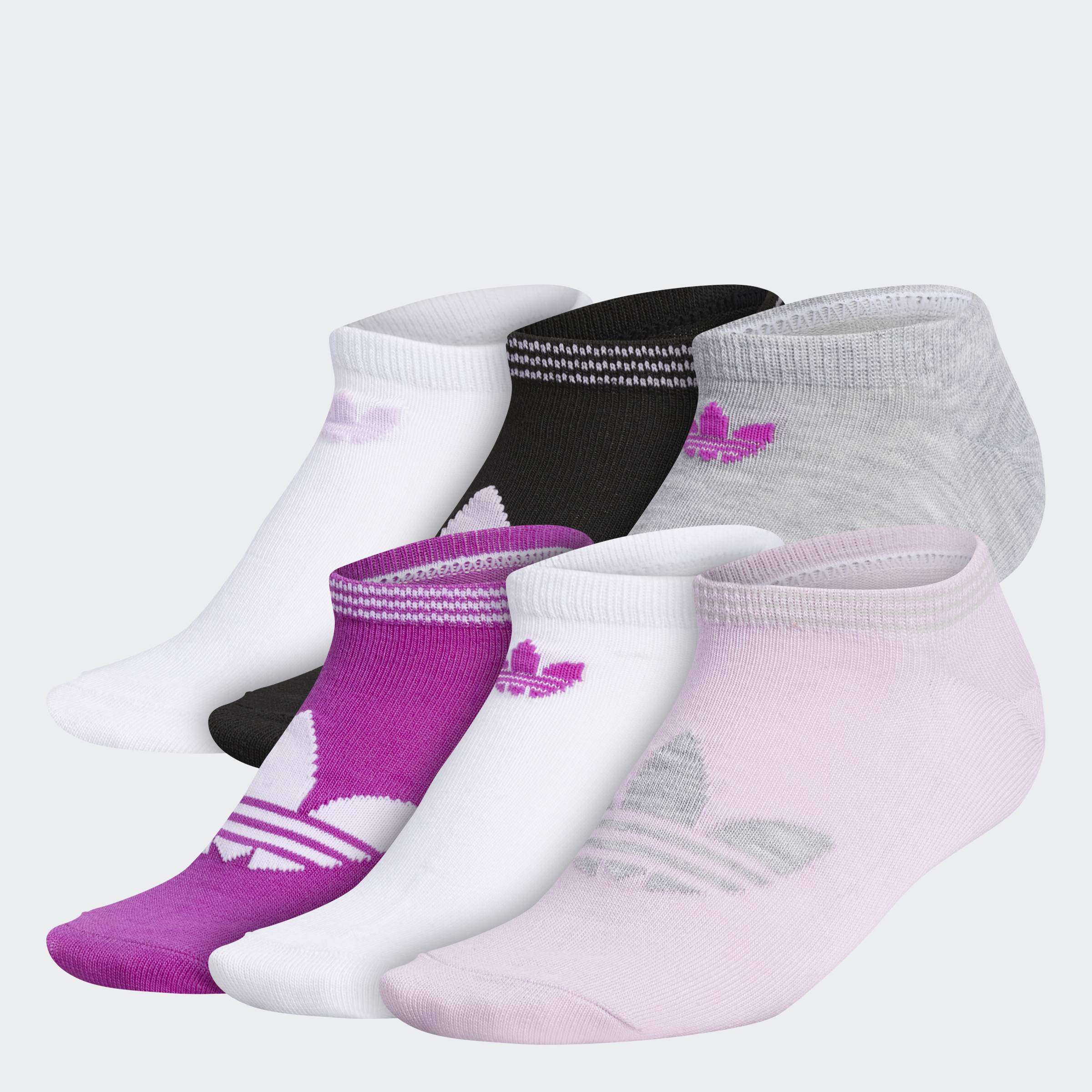 6-Pairs adidas Women's Originals Trefoil Superlite No-Show Socks