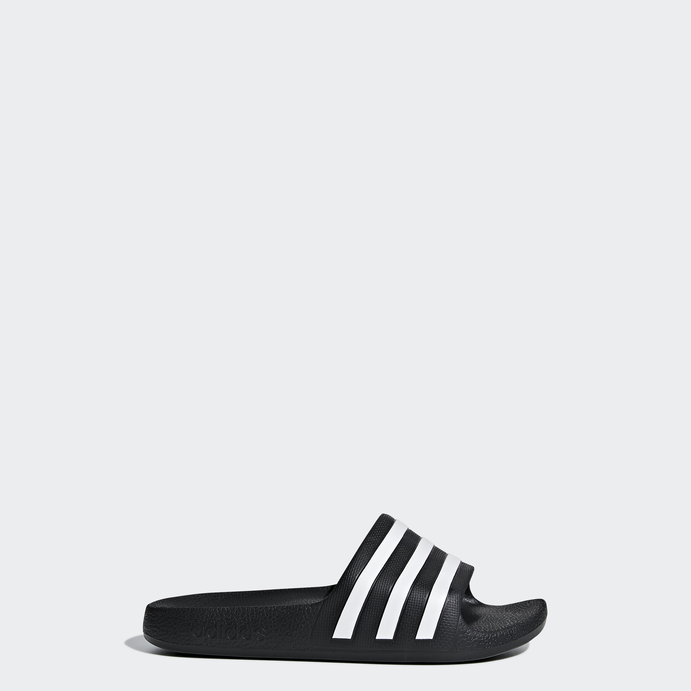 adidas Boys' or Girls' Big Kids' Adilette Aqua Slide Sandals (black, up to size 6) $8.40 + free shipping
