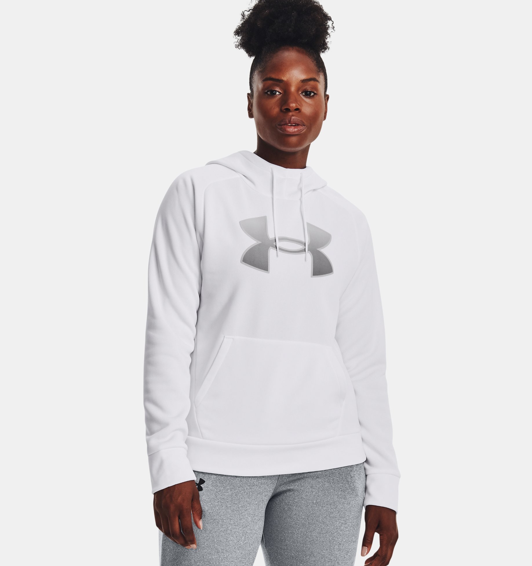 Under Armour Women's Fleece Hoodie (white or league red only) $14 + free shipping