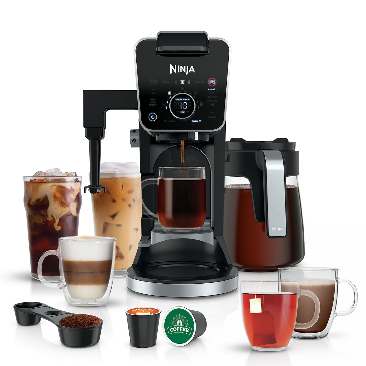 Ninja DualBrew Pro Specialty Coffee System, Single-Serve & 12-Cup Drip Coffee Maker + $30 Kohls Cash $122.39 + free shipping