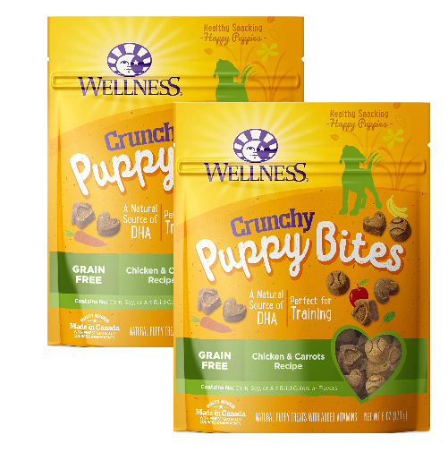 6-Ounce Wellness Crunchy Puppy Bites Natural Grain-Free Training Treats (Crunchy Chicken & Carrots) 2 for $2.83 ($1.42 each) w/ S&S + free shipping w/ Prime or on $25+