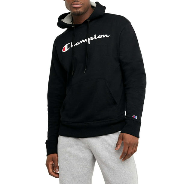 Champion Men's Powerblend Fleece Graphic Script Logo Pullover Hoodie $10 + free shipping w/ Walmart+ or on orders over $35