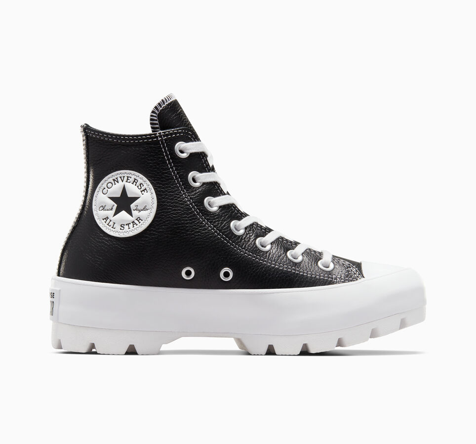 Converse Women's Lugged Leather High Top Shoes (black or white) $32.48, Men's or Women's Chuck 70 Canvas (sunny oasis) $28, Little Kids' Ultra Sandal (blue) $14, More + FS