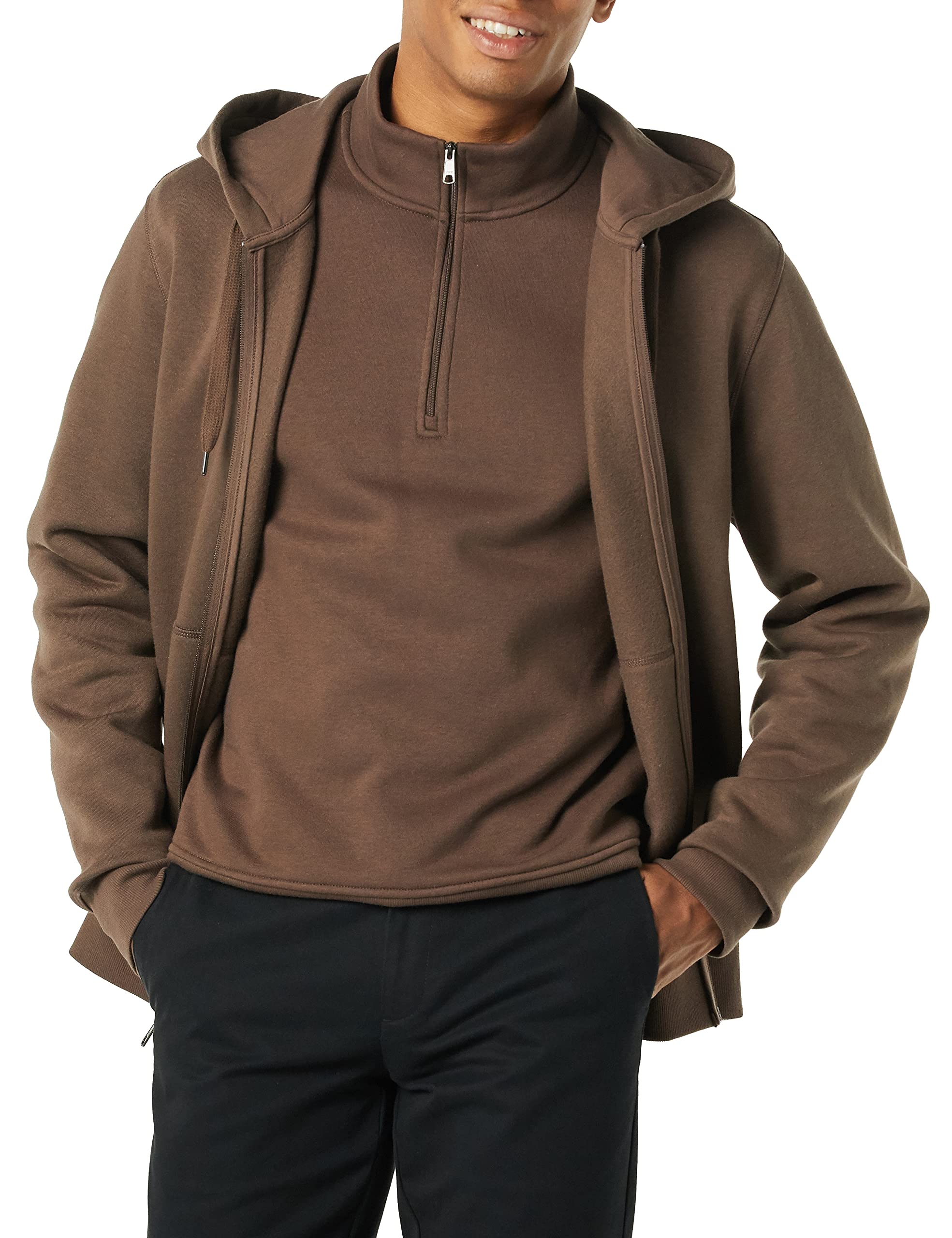 Amazon Essentials Men's FullZip Hooded Fleece Sweatshirt (various colors) 12.30 + Free