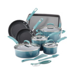 14-Piece Rachael Ray Nonstick Cookware Set (3 colors) $56 after 30% Slickdeals Cashback (PC Req'd) + free shipping