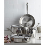7-Piece All-Clad 3-Ply Stainless Steel Cookware Set + $40 Macy's Money $300 + 20% SD Cashback + Free S/H
