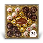 24-Count Ferrero Rocher Fine Hazelnut Milk Chocolates Gift Box $7.50