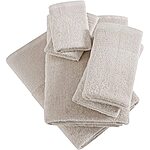 6-Piece Laura Ashley Home Galveston 100% Cotton Beige Bath Towel Set (2pc Bath, 2pc Hand, 2pc Wash) $12.74 + free shipping w/ Prime or on orders over $25