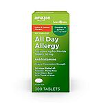300-Count 10mg Amazon Basic Care All Day Allergy Antihistamine Tablets $7.85 w/ Subscribe &amp; Save