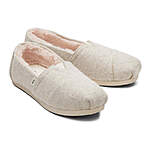 TOMS Women's Alpargata Felt Shoes w/ Faux Fur Lining (Natural) $11.65 + Free Shipping