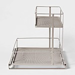 Brightroom 2-Tier Slide-Out Steel Bathroom Vanity Storage Organizer (Brushed Nickel) $8 + Free Shipping