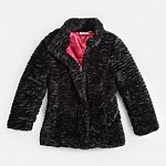 Amy Byer Girls Faux Fur A-line Jacket  (white, black or leopard) $12  + free shipping