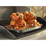 Poultry Roasting Set (Stainless Dual Vertical Pan, Gloves, Reusable Poultry Thermometers) $13 + Free Shipping