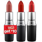 3-Piece MAC Lipstick Set + $10 in Macys Money $32.50 ($10.83 each) + free shipping