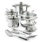13-Pc Tools of the Trade Stainless Steel or Non-Stick Cookware Set + 6% Cashback $28.50 w/ Text Code (PC Req'd) + Free S/H