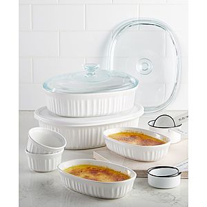 Corningware French White 10 Piece Bakeware Set, Created for Macy's - Macy's