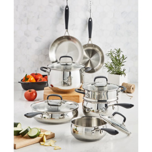 Epicurious 11-Pc. Stainless Steel Cookware Set - Macy's